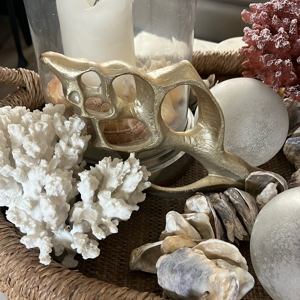 Pottery Barn Brass Shell Decorative Object- Coastal